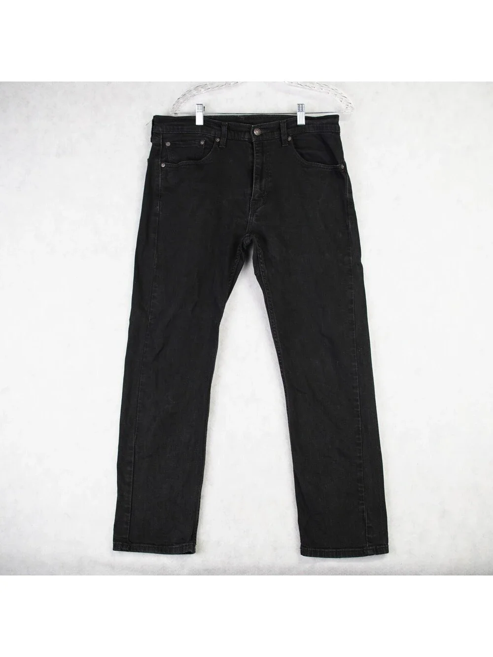 Levi's 505 Regular Fit Straight Jeans Men's Size 33x28(Tag 33x30) Black Cotton